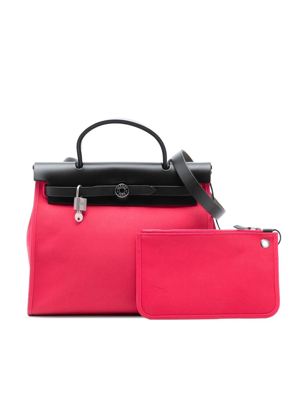 Hermes Herbag Zip Leather And Toile 31 #300680H20B - Picture 8 of 8